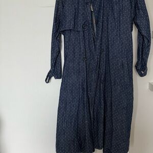Lucky Brand Blue Trench Coat